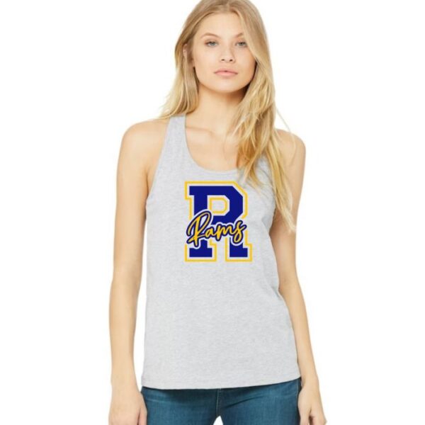 Stacked  Rams Adult Woman Racerback tank