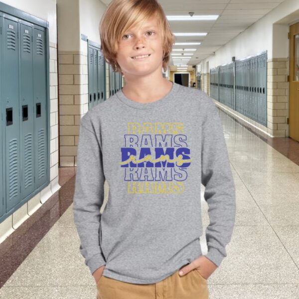 Rams Stacked  Long Sleeve Shirt
