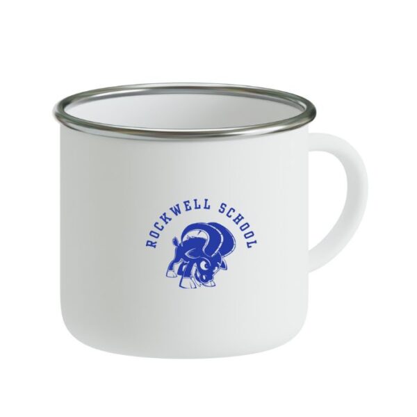 Rockwell White Enamel Mug 12 OZ